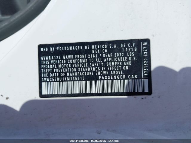 2019 VOLKSWAGEN JETTA 3VWC57BU1KM135315 Photo 8