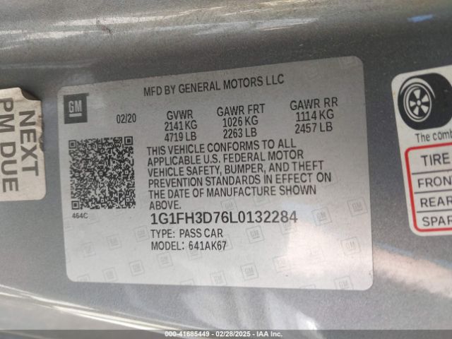 1G1FH3D76L0132284 Chevrolet Camaro Rwd  2ss