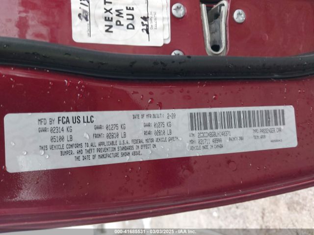 2C3CDXBG8LH140371 Dodge Charger Sxt Rwd