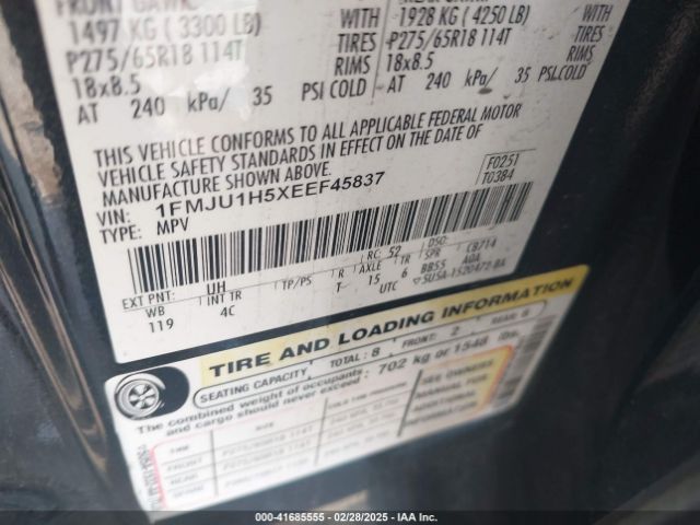 1FMJU1H5XEEF45837 Ford Expedition Xlt