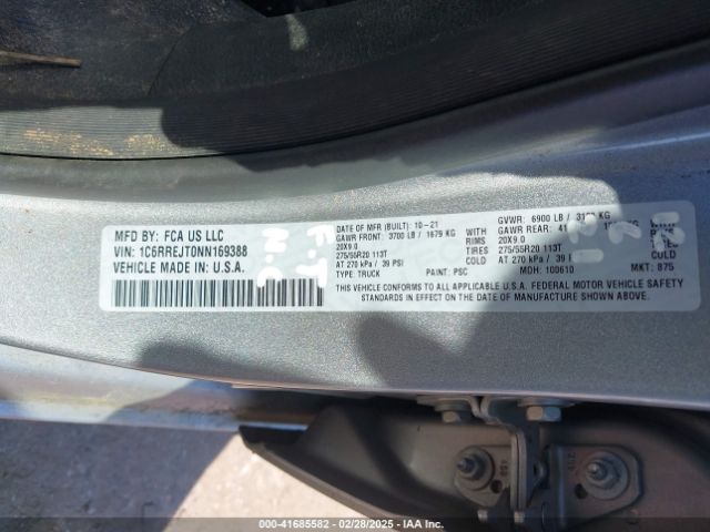 1C6RREJT0NN169388 RAM 1500