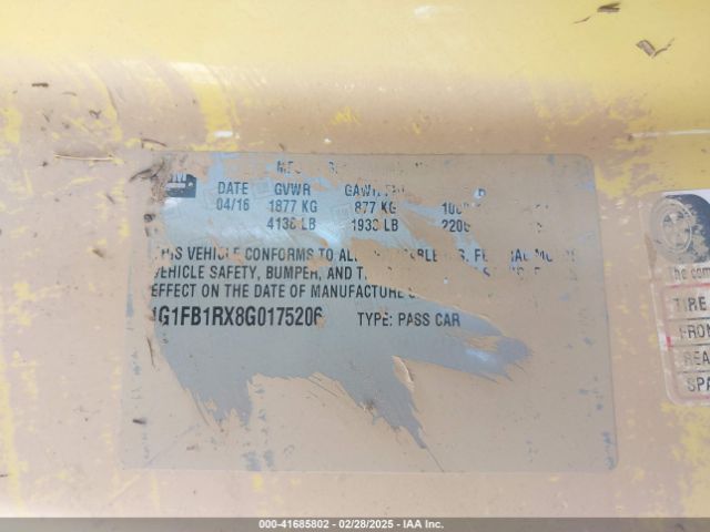 2016 CHEVROLET CAMARO 1G1FB1RX8G0175206 Photo 8