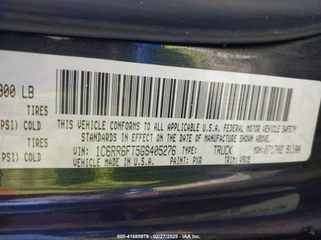2016 RAM 1500 1C6RR6FT5GS405276 Photo 8