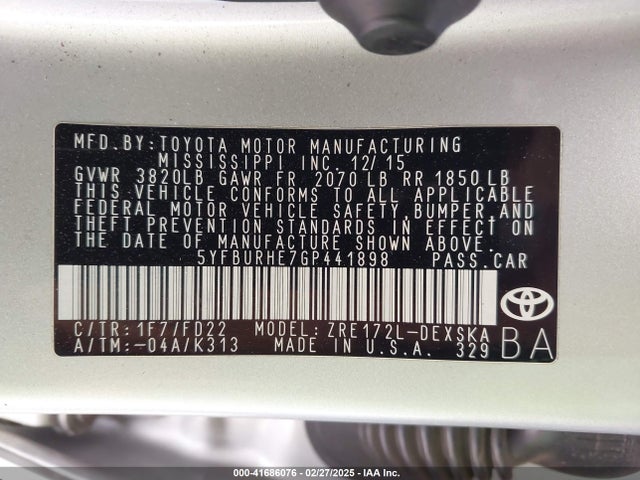 Toyota Corolla S Plus 2016 5YFBURHE7GP441898 Image 9