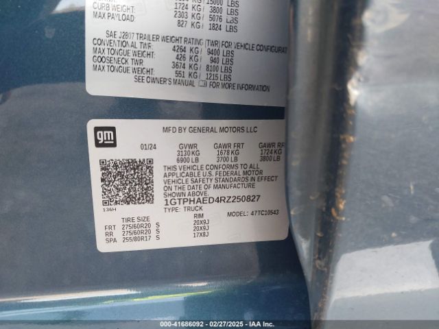 1GTPHAED4RZ250827 GMC Sierra 1500 2wd  Short Box Pro