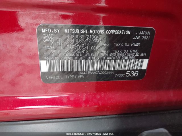 2022 MITSUBISHI ECLIPSE CROSS JA4ATWAAXNZ002888 Photo 8