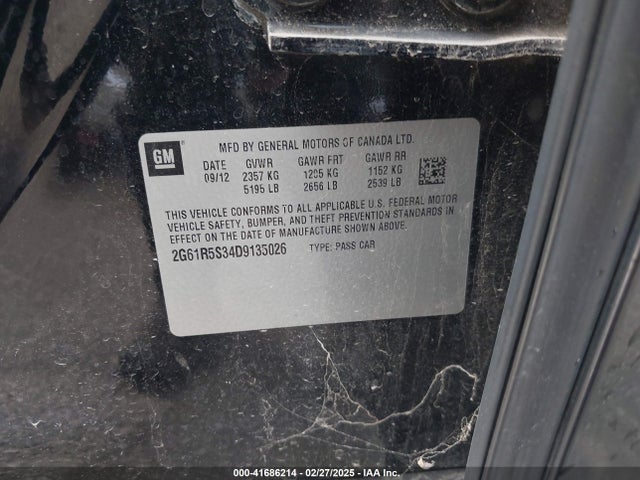2013 CADILLAC XTS 2G61R5S34D9135026 Photo 8