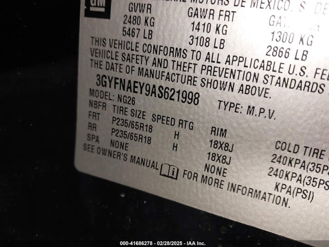 2010 CADILLAC SRX 3GYFNAEY9AS621998 Photo 8