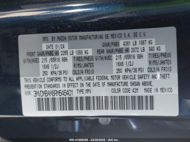 3MVDMBAM8RM646401 Mazda Cx-30 2.5 S