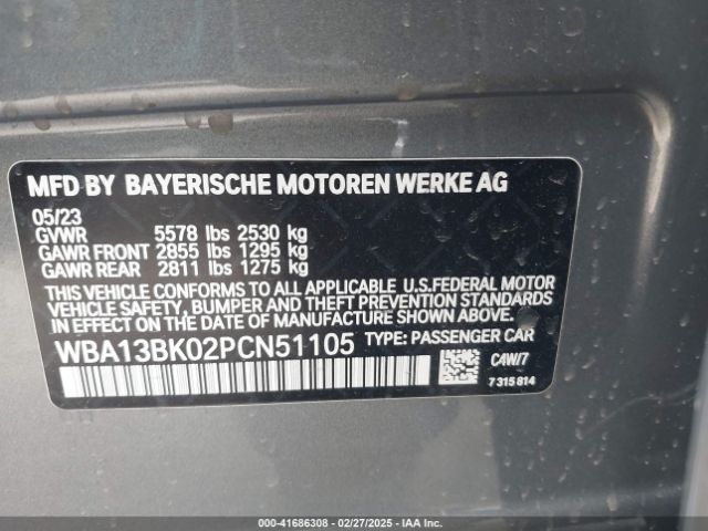 WBA13BK02PCN51105 BMW M550 I Xdrive