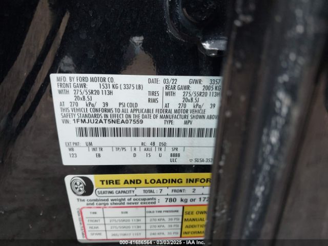 1FMJU2AT5NEA07559 Ford Expedition Limited
