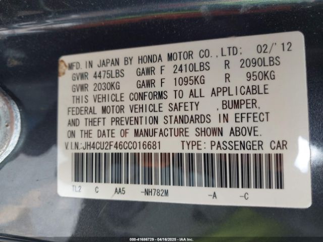 2012 ACURA TSX JH4CU2F46CC016681 Photo 8