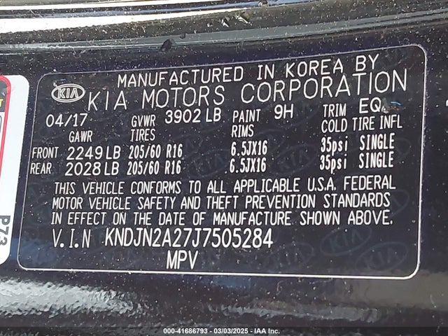 KNDJN2A27J7505284 KIA Soul