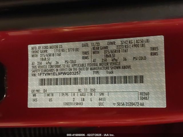 2023 FORD F-150 LIGHTNING 1FTVW1EL9PWG03257 Photo 8