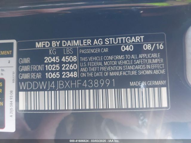 WDDWJ4JBXHF438991 Mercedes-Benz C 300