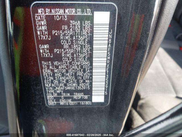 JN8AF5MRXET353915 Nissan Juke Sv