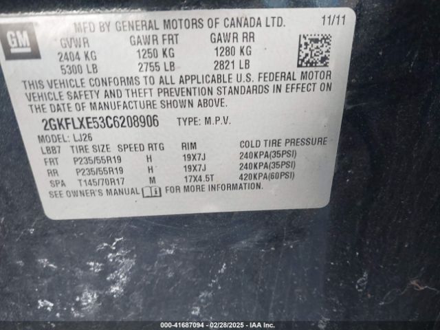 2012 GMC TERRAIN 2GKFLXE53C6208906 Photo 8