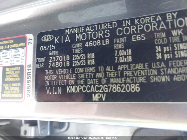 KIA Sportage Ex 2016 KNDPCCAC2G7862086 Image 9