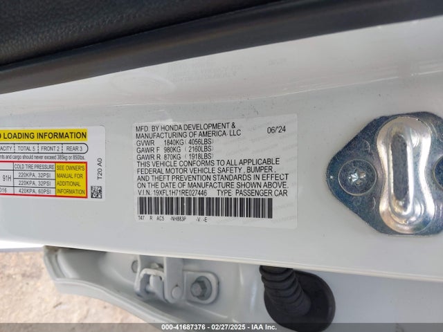19XFL1H71RE027446 Honda Civic Ex-l