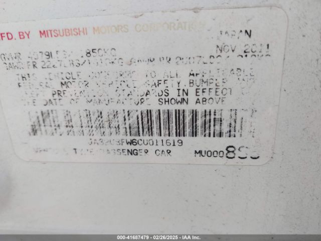 2012 MITSUBISHI LANCER JA32U8FW6CU011619 Photo 8