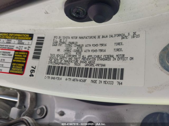 3TMCZ5AN2PM649123 Toyota Tacoma Sr V6