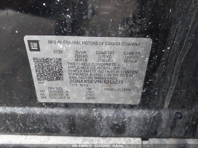 Chevrolet EQUINOX LS 2019 2GNAXSEV6K6215271 Image 8