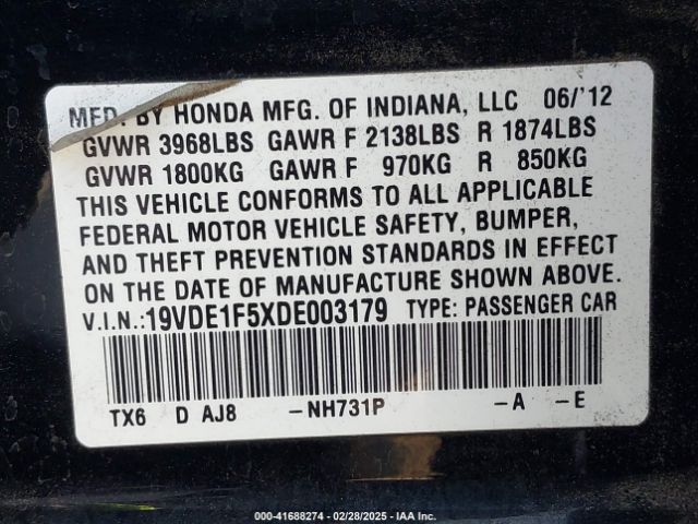 2013 ACURA ILX 19VDE1F5XDE003179 Photo 8