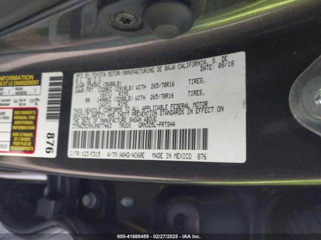 3TMAZ5CN9JM077463 Toyota Tacoma Trd Off Road