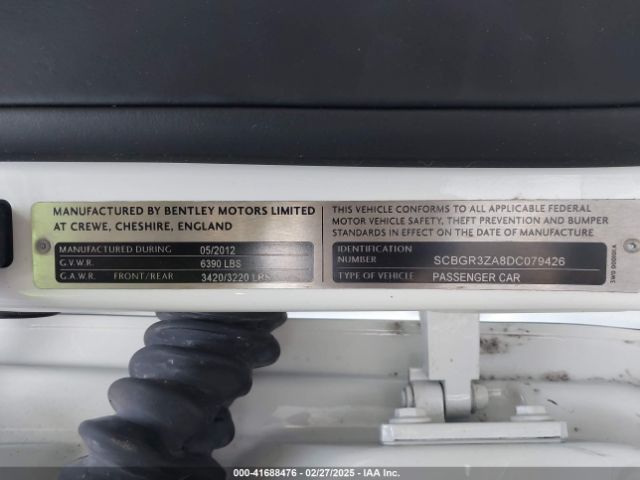 2013 BENTLEY CONTINENTAL GTC SCBGR3ZA8DC079426 Photo 8