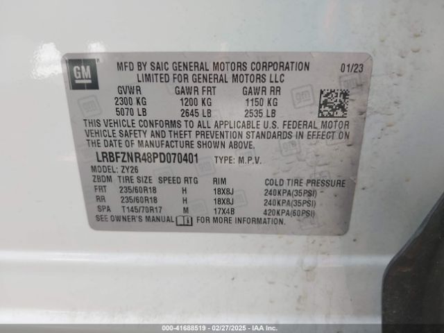 LRBFZNR48PD070401 Buick Envision Essence Fwd