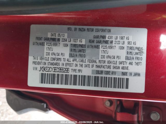 JM3KE2CY3E0355296 Mazda Cx-5 Touring