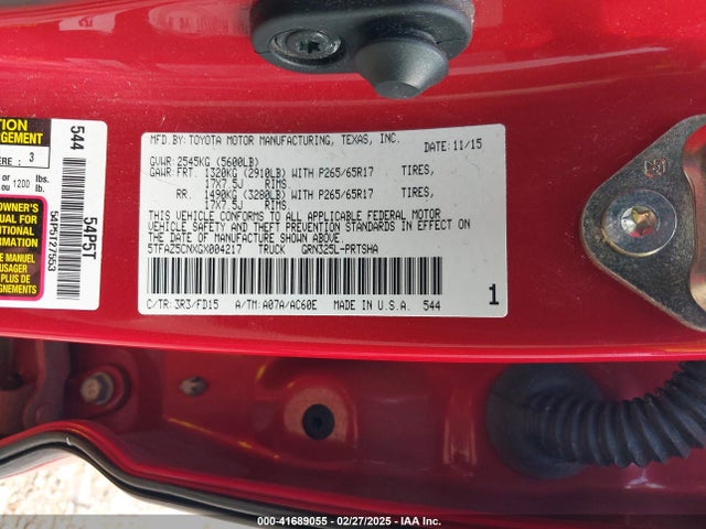 5TFAZ5CNXGX004217 Toyota Tacoma Trd Sport