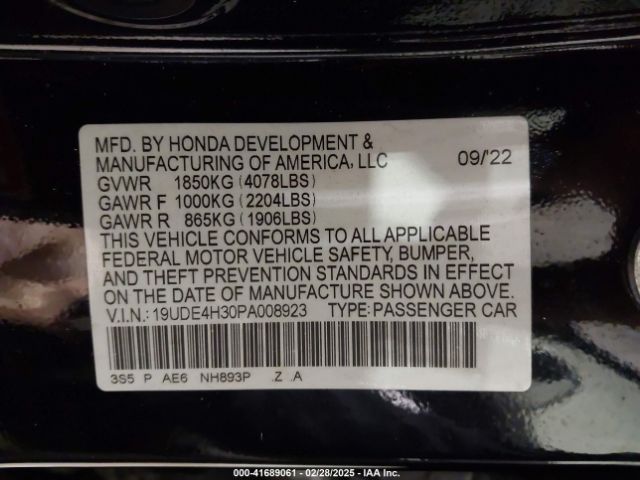 2023 ACURA INTEGRA 19UDE4H30PA008923 Photo 8