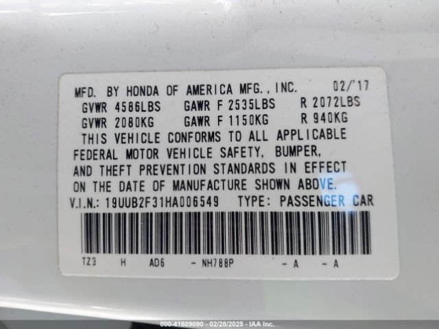 2017 ACURA TLX 19UUB2F31HA006549 Photo 8