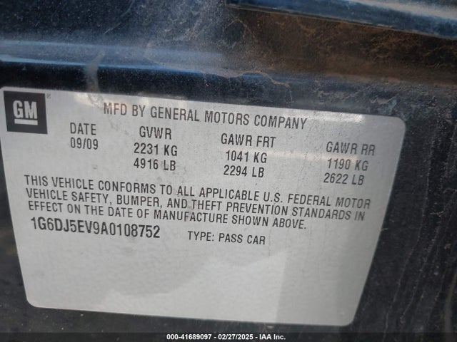 2010 CADILLAC CTS 1G6DJ5EV9A0108752 Photo 8