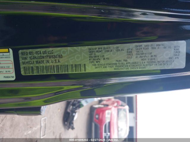 1C4HJXDN1PW634763 Jeep Wrangler 4-door Sport Altitude 4x4