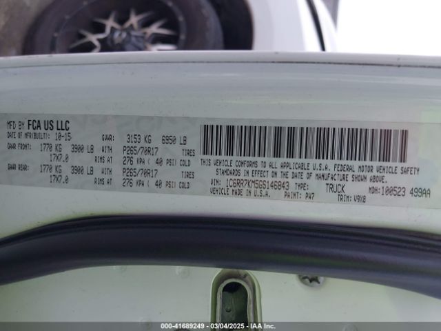 1C6RR7KM5GS146843 RAM 1500 Tradesman