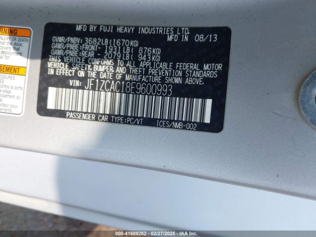 JF1ZCAC18E9600993 Subaru Brz Limited