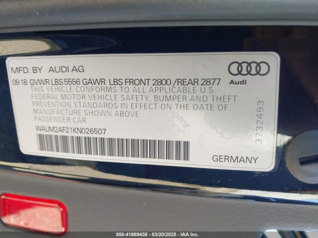 WAUM2AF21KN026507 Audi A6 55 Premium