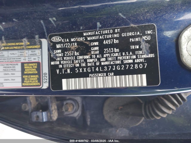 5XXGT4L37JG272807 KIA Optima Lx