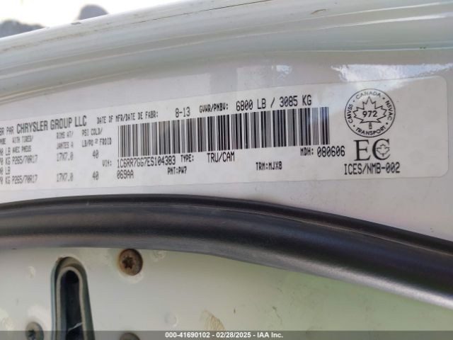 1C6RR7GG7ES104383 RAM 1500 Slt