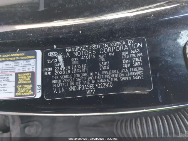 KNDJP3A56E7023910 KIA SOUL +