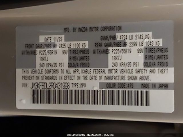 JM3KFBDL2R0431998 Mazda Cx-5 2.5 S Premium