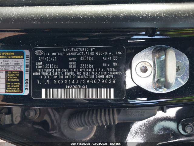 5XXG14J25MG079639 KIA K5 LXS