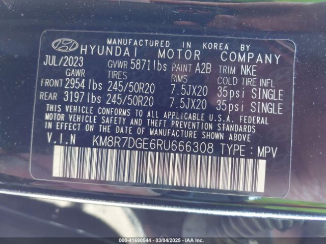 KM8R7DGE6RU666308 Hyundai Palisade Calligraphy Night Edition