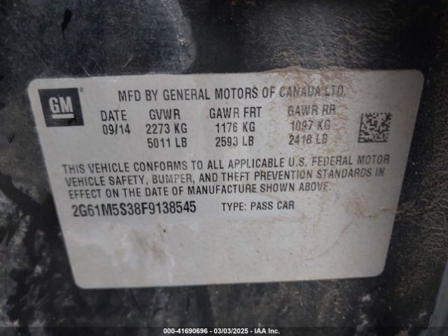2G61M5S38F9138545 Cadillac XTS LUXURY