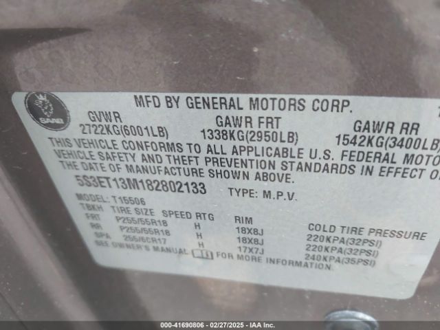2008 SAAB 9-7X 5S3ET13M182802133 Photo 8