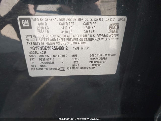 2010 CADILLAC SRX 3GYFNDEY8AS649812 Photo 8