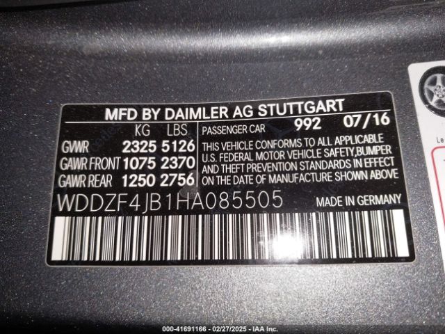 WDDZF4JB1HA085505 Mercedes-Benz E 300