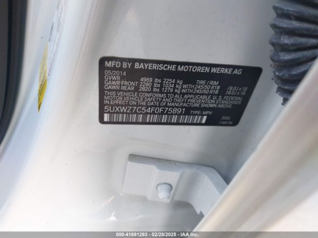 5UXWZ7C54F0F75891 BMW X3 Sdrive28i